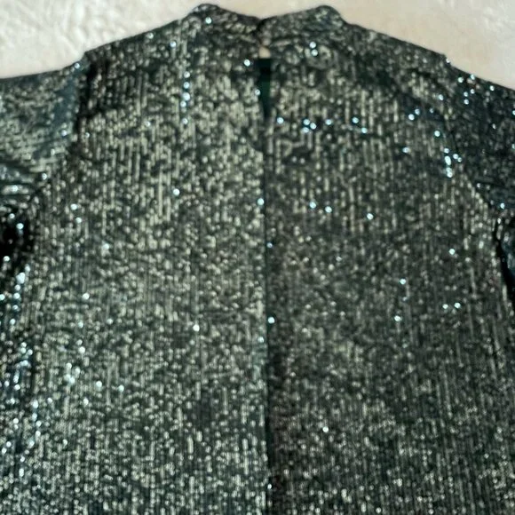 Calvin Klein short sleeve green sequin top blouse size 1X NWT - Picture 8 of 8